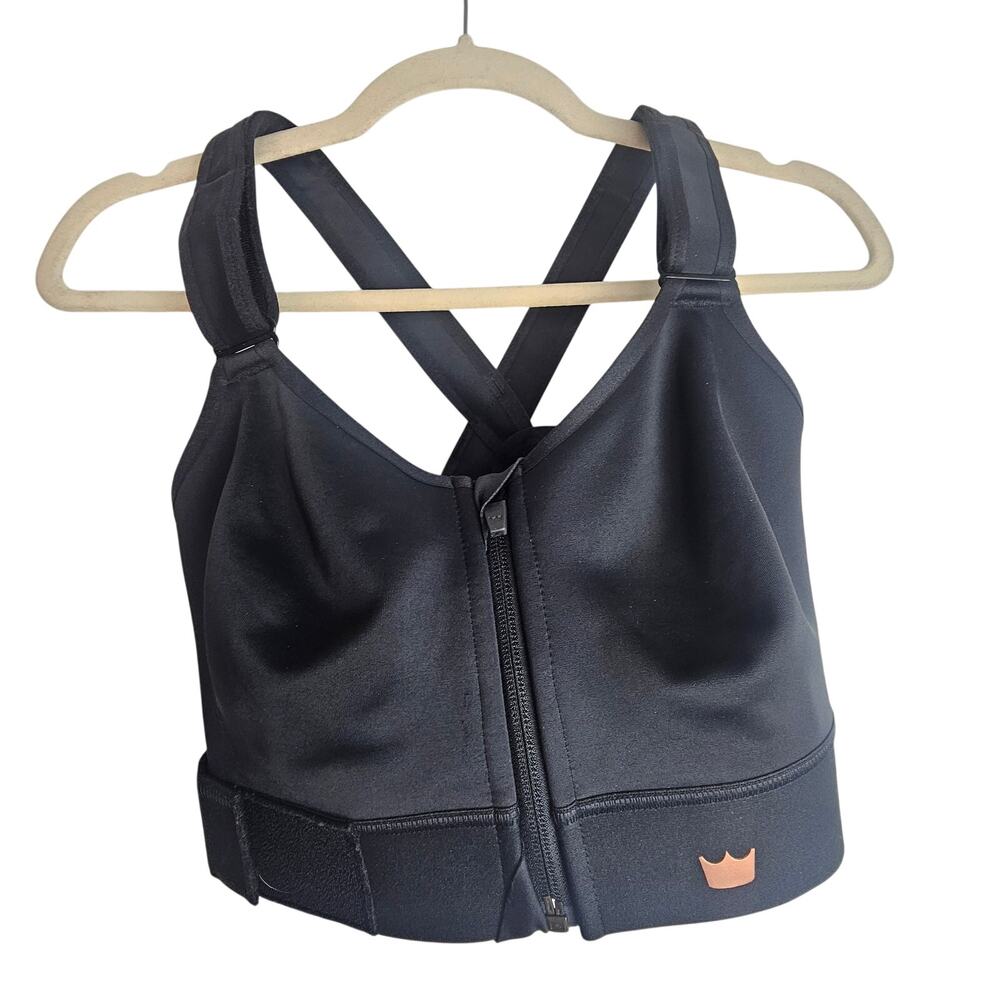 Shefit Womens Front Zip Sports Bra Sz 1 Luxe Adjustable High Performance Sporty